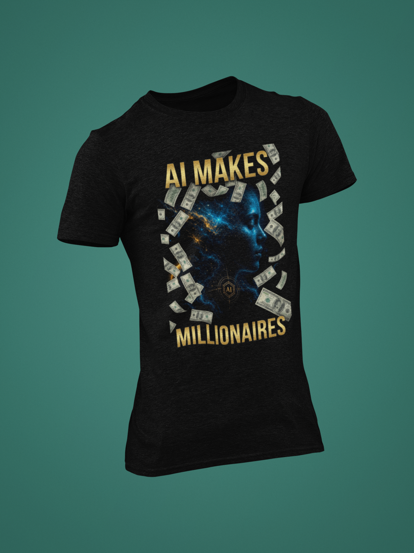 AI Makes Millionaires Tee — view 2