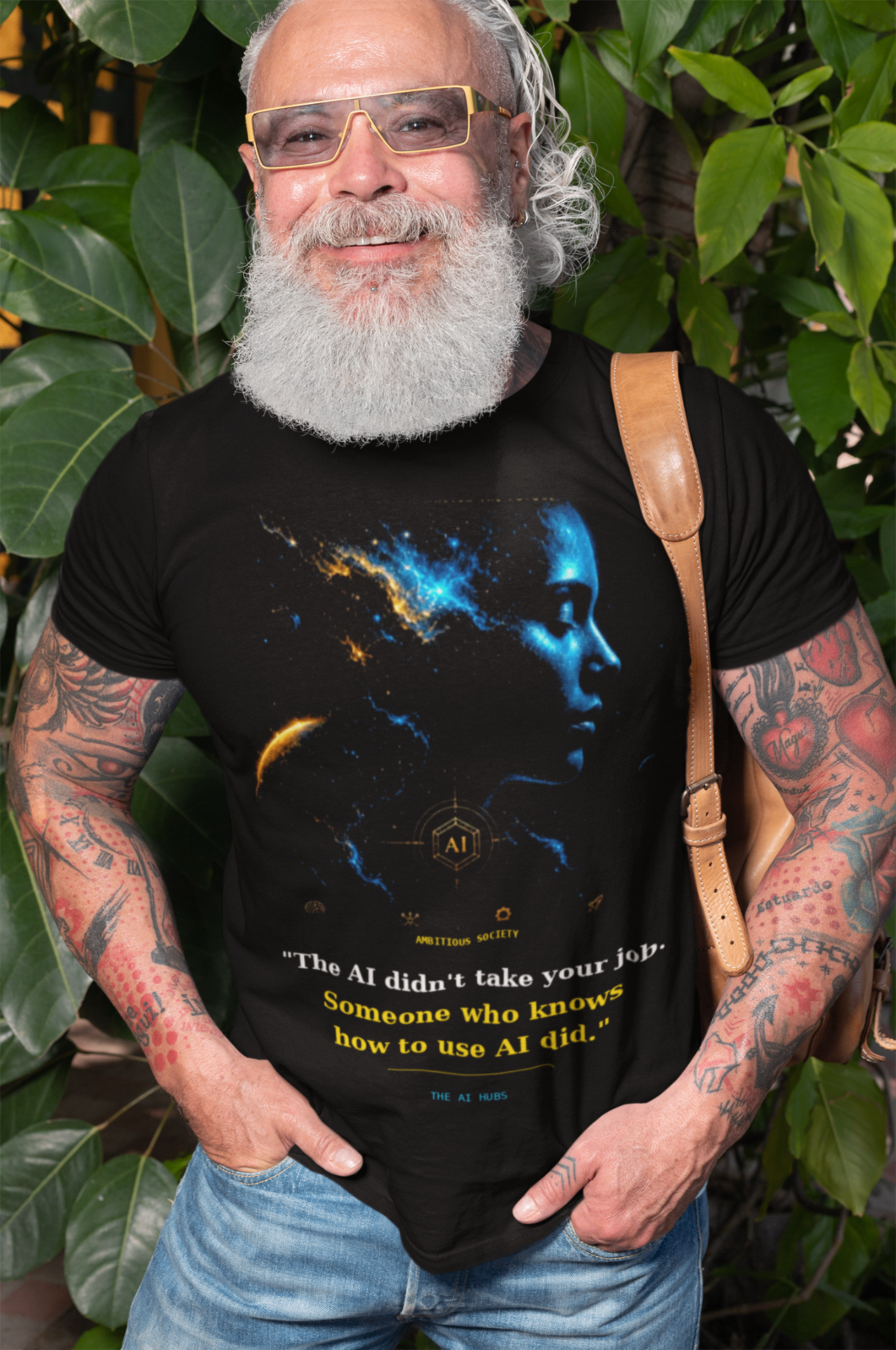 The AI Quote Tee — Black — view 1