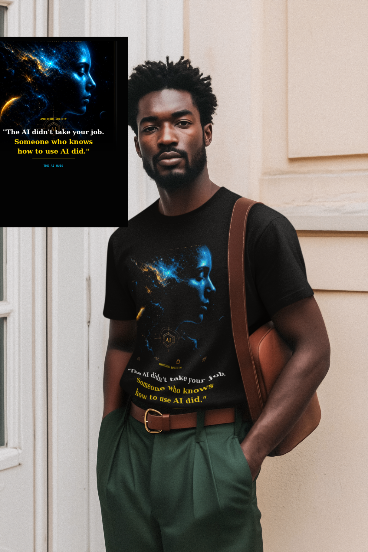 The AI Quote Tee — Black — view 2